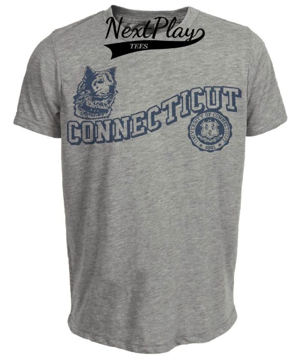 UConn Huskies Retro 1951 Artwork Heather Gray Sublimated T-Shirt