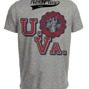 Virginia Cavaliers Retro 1951 Artwork Heather Gray Sublimated T-Shirt