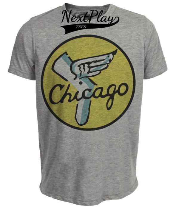 Chicago White Sox Retro Baseball 1950 Artwork Heather Gray Sublimated T-Shirt