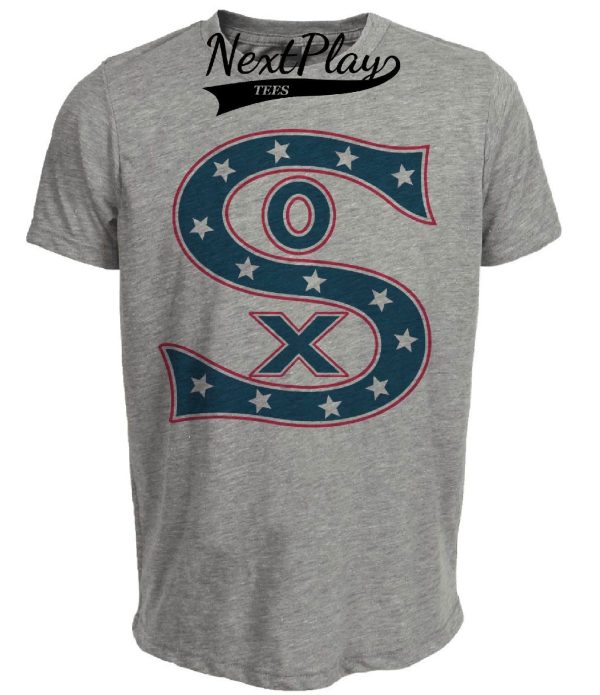 Chicago White Sox Retro Jersey Lettering Baseball 1917 Artwork Heather Gray Sublimated T-Shirt