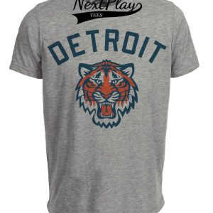 Detroit Tigers Retro Baseball 1960 Artwork Heather Gray Sublimated T-Shirt