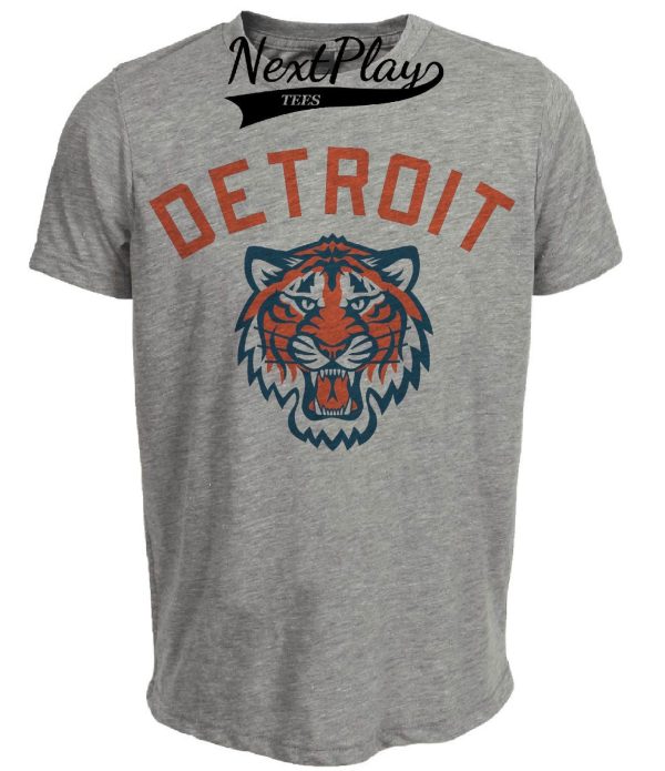 Detroit Tigers Retro Baseball 1961 Artwork Heather Gray Sublimated T-Shirt