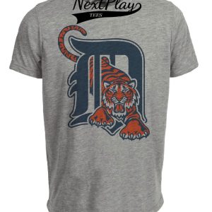 Detroit Tigers Retro Baseball 1993 Artwork Heather Gray Sublimated T-Shirt