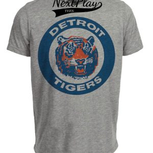 Detroit Tigers Retro Baseball 1964 Artwork Heather Gray Sublimated T-Shirt