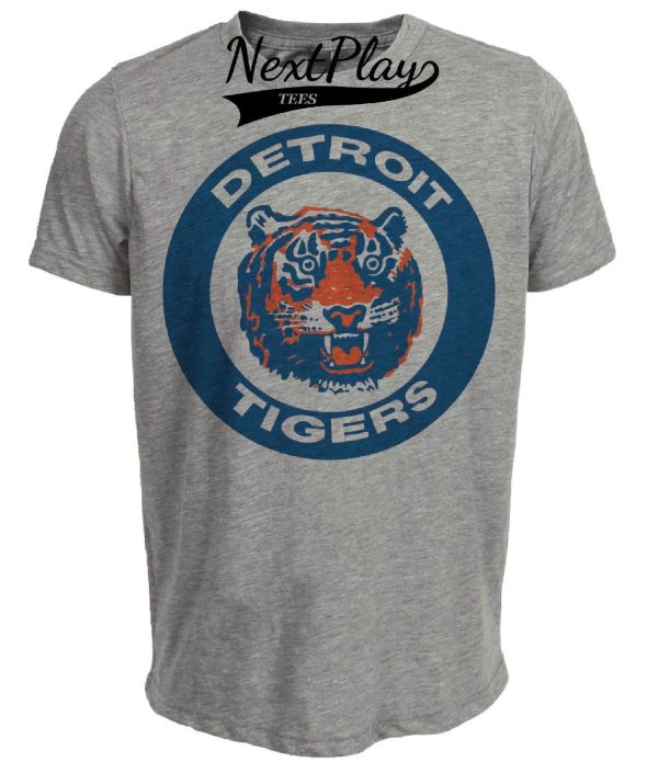Detroit Tigers Retro Baseball 1964 Artwork Heather Gray Sublimated T-Shirt