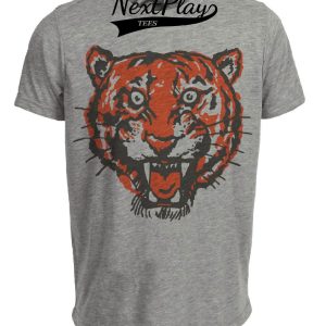 Detroit Tigers Retro Baseball 1957 Artwork Heather Gray Sublimated T-Shirt