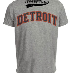 Detroit Tigers Retro Jersey Lettering Baseball 1972 Artwork Heather Gray Sublimated T-Shirt