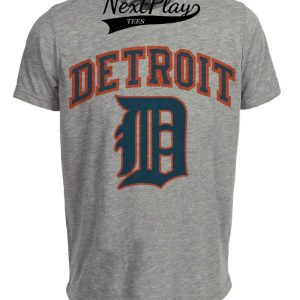 Detroit Tigers Retro Jersey Lettering Baseball 1973 Artwork Heather Gray Sublimated T-Shirt