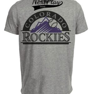 Colorado Rockies Retro Baseball 1994 Artwork Heather Gray Sublimated T-Shirt