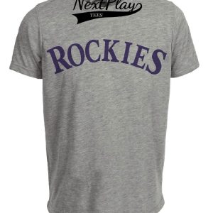 Colorado Rockies Retro Jersey Lettering Baseball 1993 Artwork Heather Gray Sublimated T-Shirt