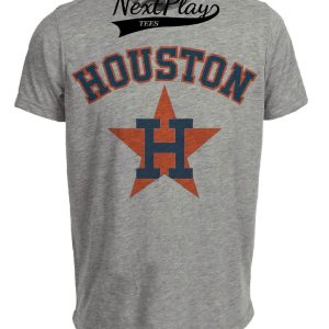 Houston Astros Retro Baseball 1973 Artwork Heather Gray Sublimated T-Shirt