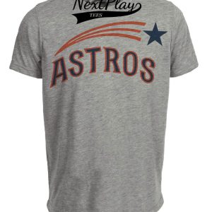 Houston Astros Retro Jersey Lettering Baseball 1965 Artwork Heather Gray Sublimated T-Shirt
