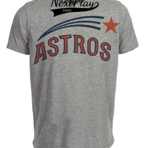 Houston Astros Retro Jersey Lettering Baseball 1971 Artwork Heather Gray Sublimated T-Shirt