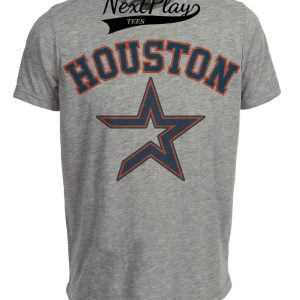 Houston Astros Retro Jersey Lettering Baseball 1968 Artwork Heather Gray Sublimated T-Shirt