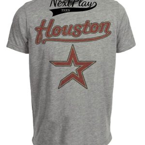 Houston Astros Retro Jersey Lettering Baseball 1994 Artwork Heather Gray Sublimated T-Shirt