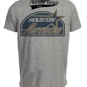 Houston Astros Retro Baseball 1992 Artwork Heather Gray Sublimated T-Shirt