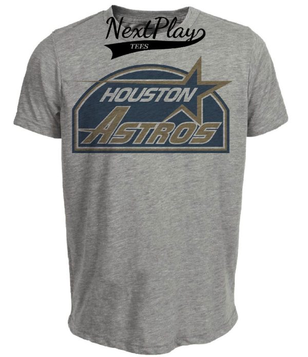 Houston Astros Retro Baseball 1992 Artwork Heather Gray Sublimated T-Shirt