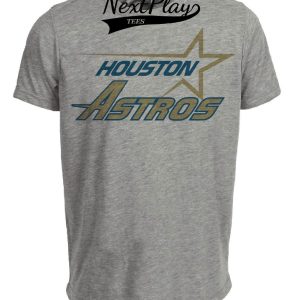 Houston Astros Retro Baseball 1991 Artwork Heather Gray Sublimated T-Shirt