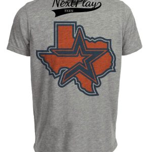 Houston Astros Retro Baseball 1985 Artwork Heather Gray Sublimated T-Shirt