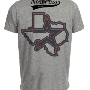 Houston Astros Retro Baseball 1986 Artwork Heather Gray Sublimated T-Shirt