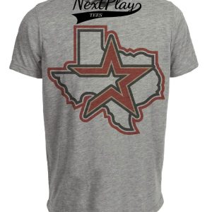 Houston Astros Retro Baseball 1989 Artwork Heather Gray Sublimated T-Shirt