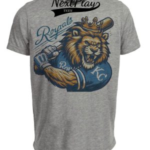 Kansas City Royals Retro Baseball 1988 Artwork Heather Gray Sublimated T-Shirt