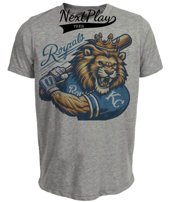Kansas City Royals Retro Baseball 1988 Artwork Heather Gray Sublimated T-Shirt
