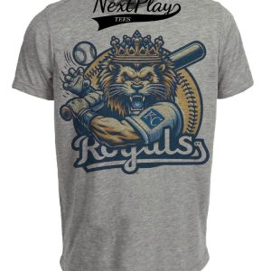 Kansas City Royals Retro Baseball 1998 Artwork Heather Gray Sublimated T-Shirt