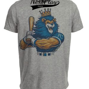 Kansas City Royals Retro Baseball 1987 Artwork Heather Gray Sublimated T-Shirt