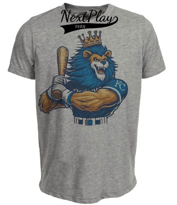 Kansas City Royals Retro Baseball 1987 Artwork Heather Gray Sublimated T-Shirt