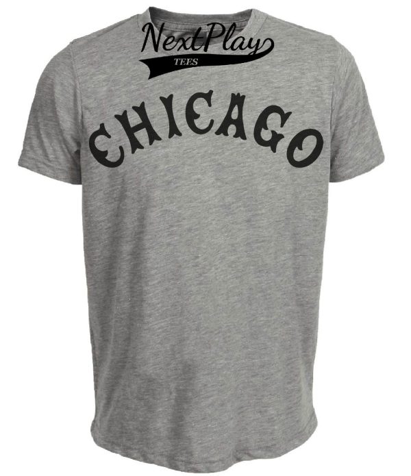 Chicago White Black Sox Retro Jersey Lettering Baseball 1919 Artwork Heather Gray Sublimated T-Shirt