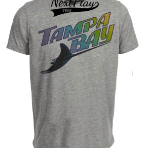 Tampa Bay Rays Retro Baseball 1998 Artwork Heather Gray Sublimated T-Shirt
