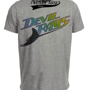Tampa Bay Rays Retro Baseball 1999 Artwork Heather Gray Sublimated T-Shirt