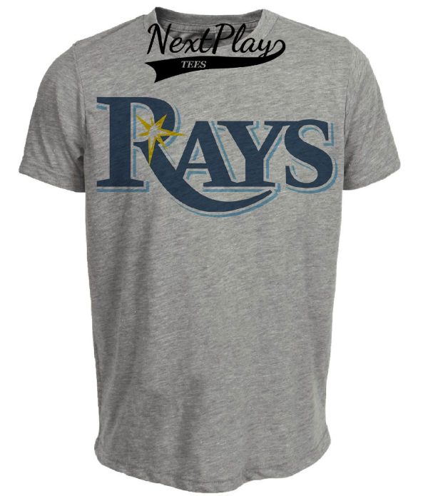 Tampa Bay Rays Retro Baseball 2006 Artwork Heather Gray Sublimated T-Shirt