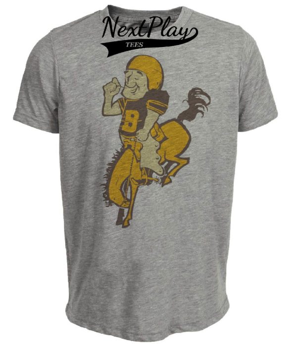 Denver Broncos Retro Football 1961 Artwork Heather Gray Sublimated T-Shirt