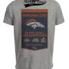 Denver Broncos Retro Super Bowl Champions Banner Football  Artwork Heather Gray Sublimated T-Shirt