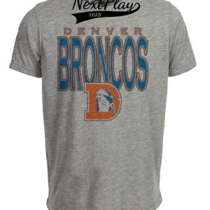 Denver Broncos Retro Football 1971 Artwork Heather Gray Sublimated T-Shirt