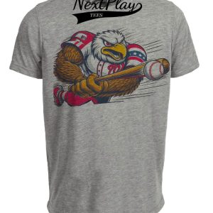 Washington Nationals Retro Baseball Mascot 1995 Artwork Heather Gray Sublimated T-Shirt