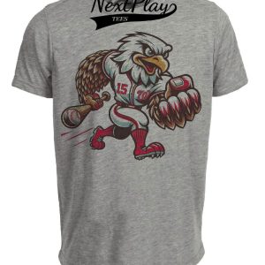 Washington Nationals Retro Baseball Mascot Mania 1996 Artwork Heather Gray Sublimated T-Shirt
