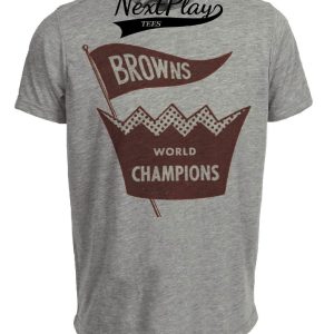 Cleveland Browns Retro World Champions Football 1964 Artwork Heather Gray Sublimated T-Shirt