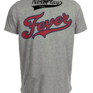 Indiana Fever Retro Basketball 2000 Artwork Heather Gray Sublimated T-Shirt