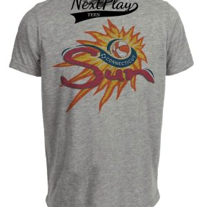 Connecticut Sun Retro Basketball 2003 Artwork Heather Gray Sublimated T-Shirt