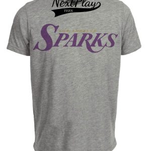 Los Angeles Sparks Retro Basketball 1999 Artwork Heather Gray Sublimated T-Shirt