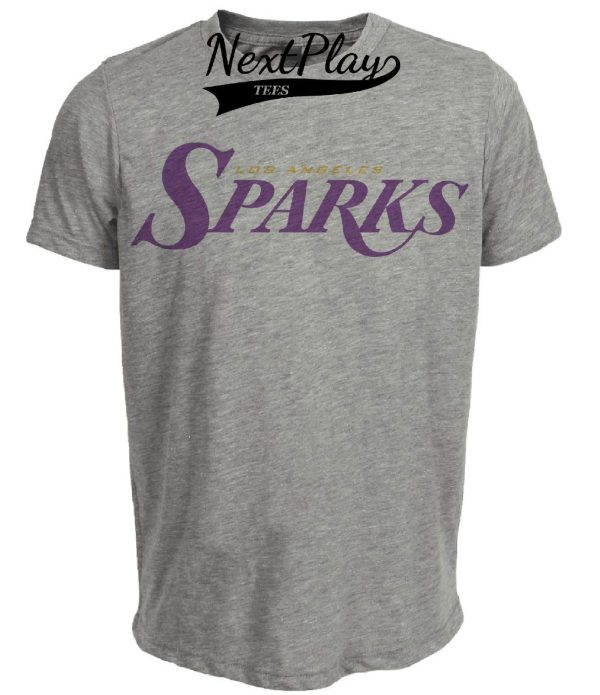 Los Angeles Sparks Retro Basketball 1999 Artwork Heather Gray Sublimated T-Shirt