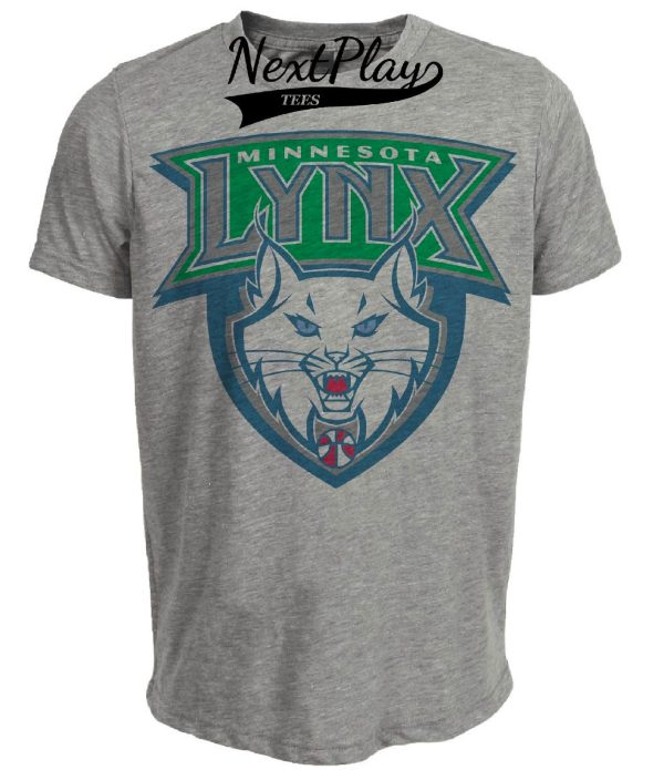 Minnesota Lynx Retro Basketball 1999 Artwork Heather Gray Sublimated T-Shirt