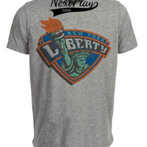 New York Liberty Retro Basketball 1997 Artwork Heather Gray Sublimated T-Shirt