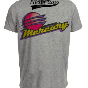 Phoenix Mercury Retro Basketball 1997 Artwork Heather Gray Sublimated T-Shirt