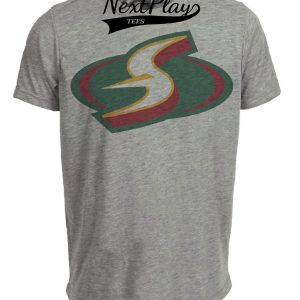 Seattle Storm Retro Basketball 2001 Artwork Heather Gray Sublimated T-Shirt