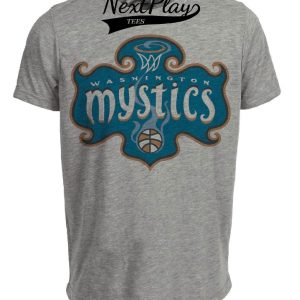 Washington Mystic Retro Basketball 1998 Artwork Heather Gray Sublimated T-Shirt