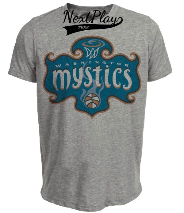 Washington Mystic Retro Basketball 1998 Artwork Heather Gray Sublimated T-Shirt